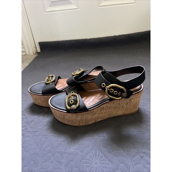 Kurt Geiger London Mayfair Flatform Sandals Black SZ EUR 41/US 10 NWOB MSRP $235 - Picture 4 of 16